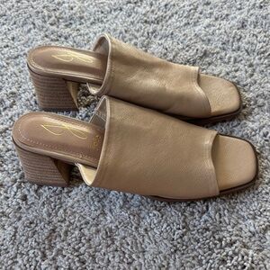Joie Olympia Nude Tan Mules Size 7